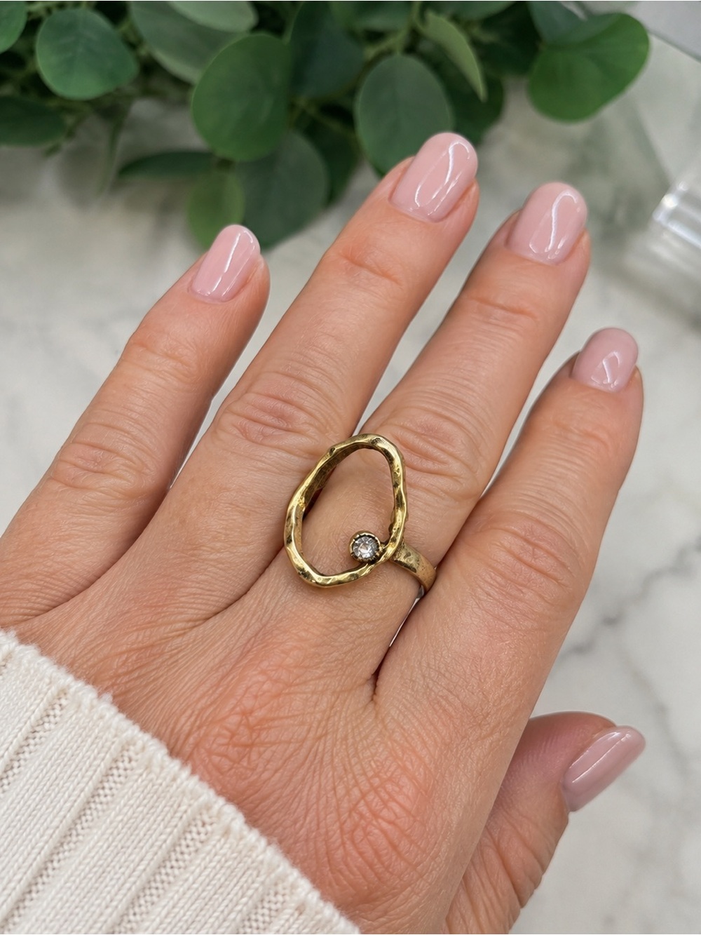 Melrose and Market Gold Tone Statement Ring (BR1616/4)